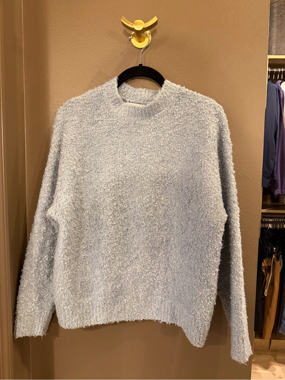 Mango Women's Light Blue Boyce Crewneck Sweater